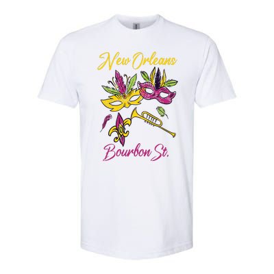 French New Orleans Mardi Gras Souvenir Bourbon Street Softstyle® CVC T-Shirt