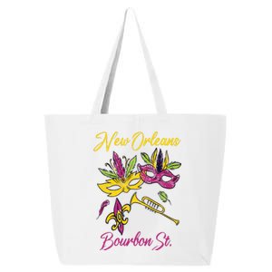 French New Orleans Mardi Gras Souvenir Bourbon Street 25L Jumbo Tote