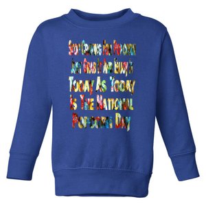 Funny National Popcorn Day Jan 19th Funny Gift Toddler Sweatshirt