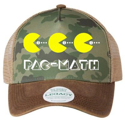 Funny Nerdy Pac Math Nom Retro Game Precalculus Math Teacher Legacy Tie Dye Trucker Hat
