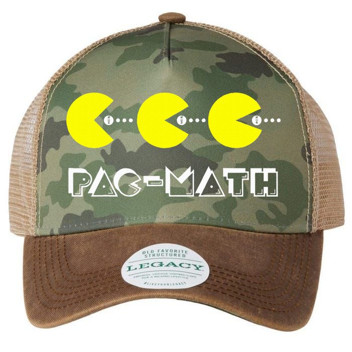 Funny Nerdy Pac Math Nom Retro Game Precalculus Math Teacher Legacy Tie Dye Trucker Hat