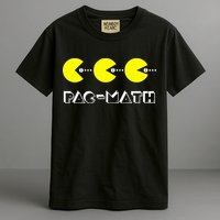 Funny Nerdy Pac Math Nom Retro Game Precalculus Math Teacher Garment-Dyed Heavyweight T-Shirt