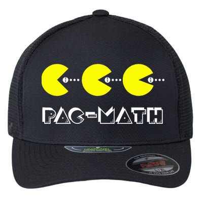 Funny Nerdy Pac Math Nom Retro Game Precalculus Math Teacher Flexfit Unipanel Trucker Cap