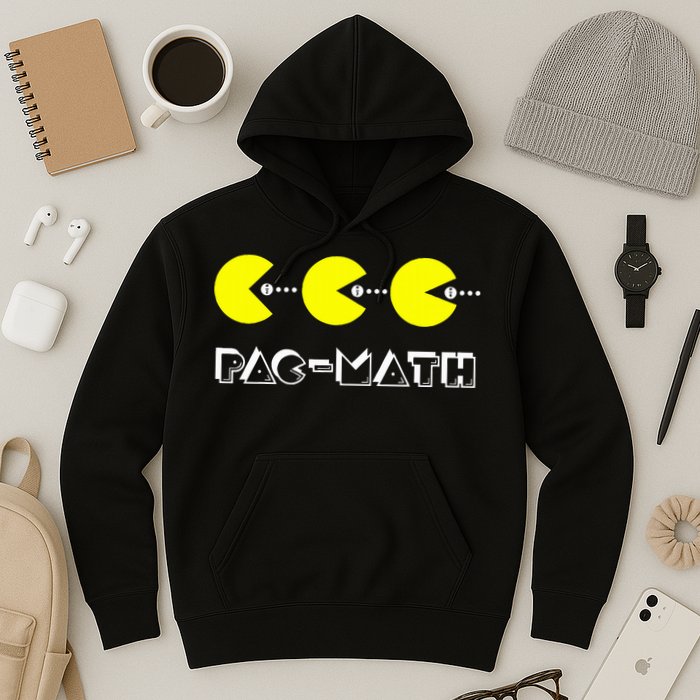 Funny Nerdy Pac Math Nom Retro Game Precalculus Math Teacher Hoodie