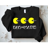 Funny Nerdy Pac Math Nom Retro Game Precalculus Math Teacher Sweatshirt