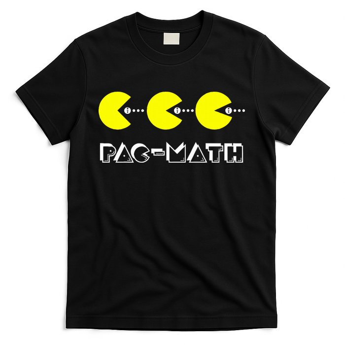 Funny Nerdy Pac Math Nom Retro Game Precalculus Math Teacher T-Shirt