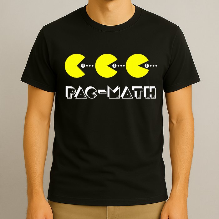 Funny Nerdy Pac Math Nom Retro Game Precalculus Math Teacher T-Shirt