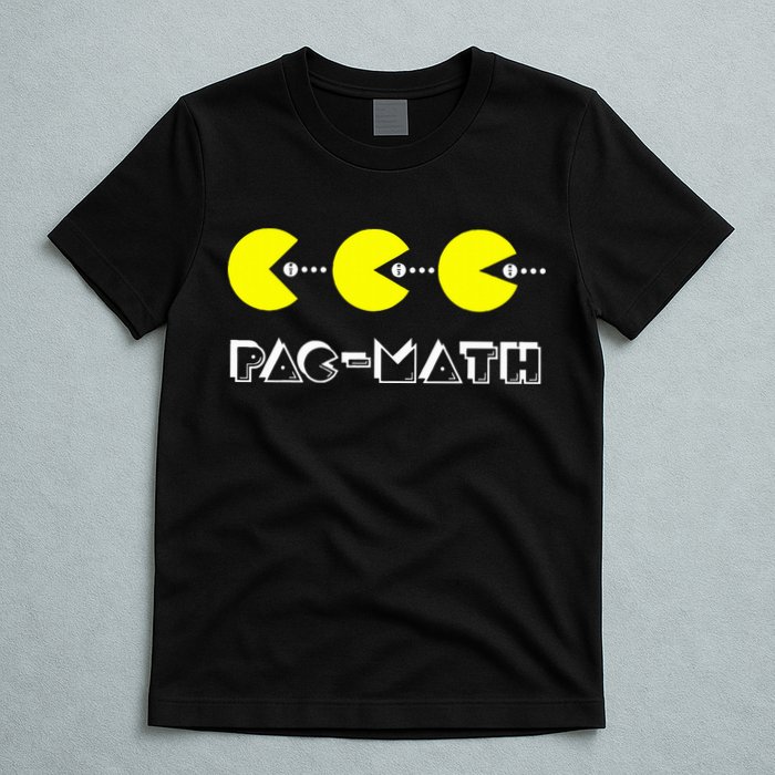 Funny Nerdy Pac Math Nom Retro Game Precalculus Math Teacher T-Shirt
