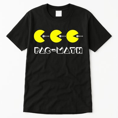 Funny Nerdy Pac Math Nom Retro Game Precalculus Math Teacher Tall T-Shirt