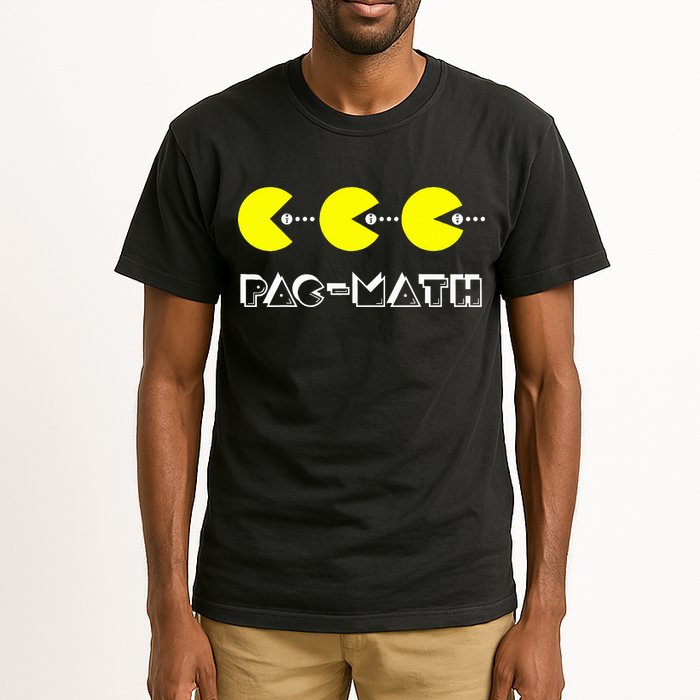 Funny Nerdy Pac Math Nom Retro Game Precalculus Math Teacher Tall T-Shirt