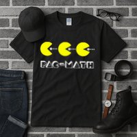 Funny Nerdy Pac Math Nom Retro Game Precalculus Math Teacher Tall T-Shirt