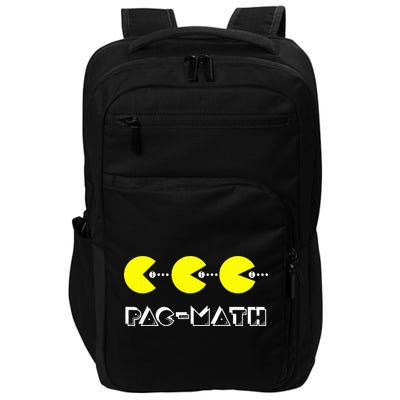 Funny Nerdy Pac Math Nom Retro Game Precalculus Math Teacher Impact Tech Backpack