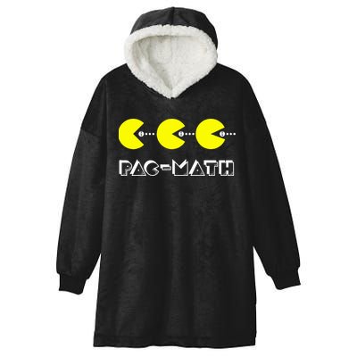 Funny Nerdy Pac Math Nom Retro Game Precalculus Math Teacher Hooded Wearable Blanket