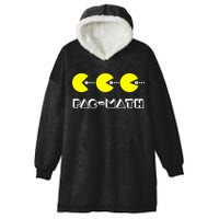 Funny Nerdy Pac Math Nom Retro Game Precalculus Math Teacher Hooded Wearable Blanket