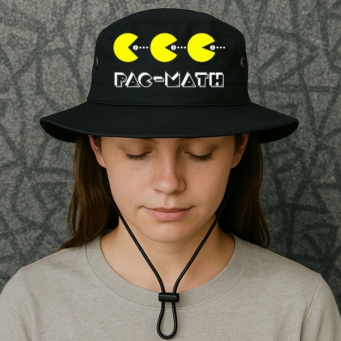 Funny Nerdy Pac Math Nom Retro Game Precalculus Math Teacher Bucket Hat