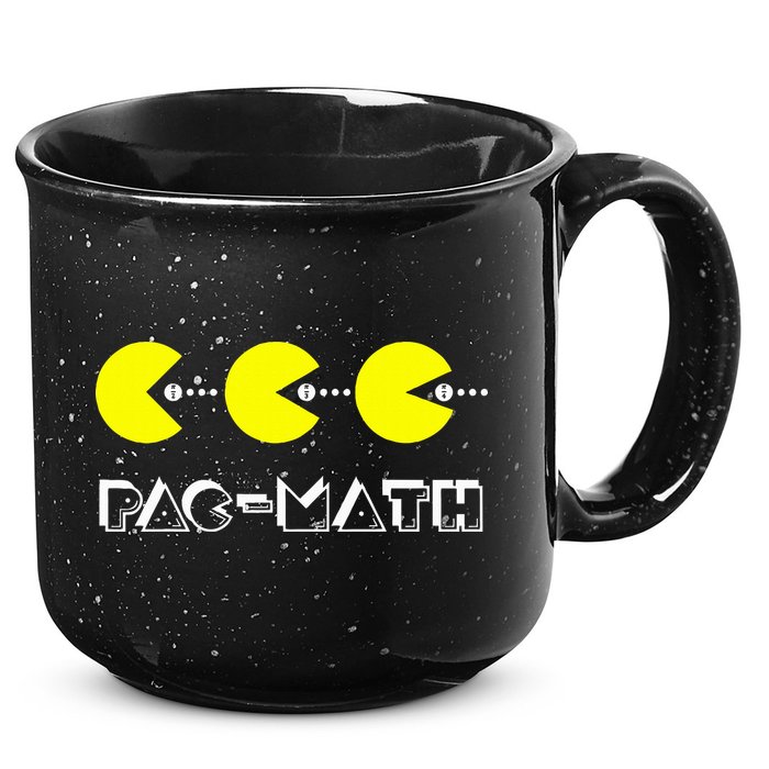 Funny Nerdy Pac Math Nom Retro Game Precalculus Math Teacher 15oz Campfire Ceramic Mug