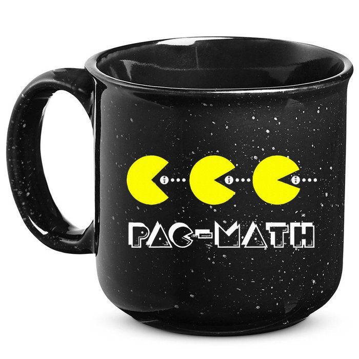 Funny Nerdy Pac Math Nom Retro Game Precalculus Math Teacher 15oz Campfire Ceramic Mug