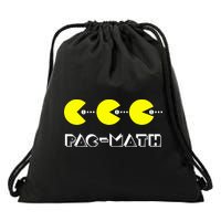 Funny Nerdy Pac Math Nom Retro Game Precalculus Math Teacher Drawstring Bag