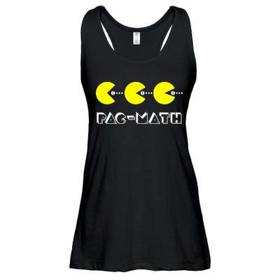 Funny Nerdy Pac Math Nom Retro Game Precalculus Math Teacher Ladies Essential Flowy Tank