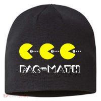 Funny Nerdy Pac Math Nom Retro Game Precalculus Math Teacher Sustainable Beanie