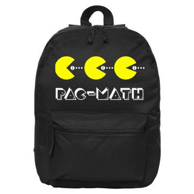 Funny Nerdy Pac Math Nom Retro Game Precalculus Math Teacher 16 in Basic Backpack