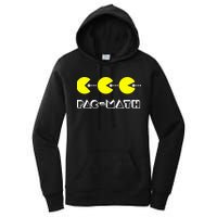 Funny Nerdy Pac Math Nom Retro Game Precalculus Math Teacher Women's Pullover Hoodie