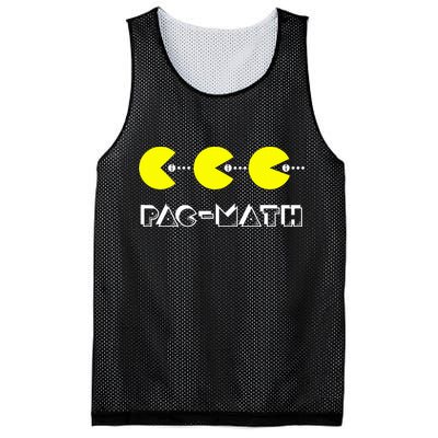 Funny Nerdy Pac Math Nom Retro Game Precalculus Math Teacher Mesh Reversible Basketball Jersey Tank