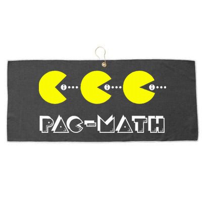 Funny Nerdy Pac Math Nom Retro Game Precalculus Math Teacher Large Microfiber Waffle Golf Towel
