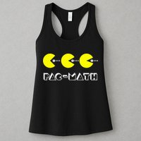 Funny Nerdy Pac Math Nom Retro Game Precalculus Math Teacher Womens Tank Top