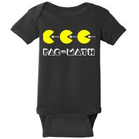Funny Nerdy Pac Math Nom Retro Game Precalculus Math Teacher Baby Bodysuit