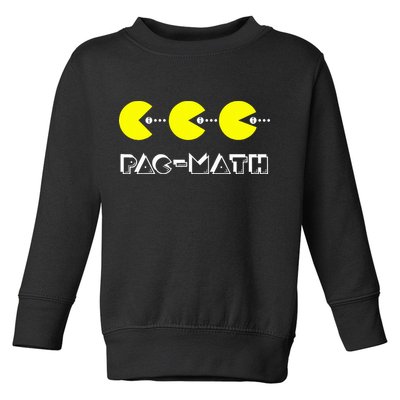 Funny Nerdy Pac Math Nom Retro Game Precalculus Math Teacher Toddler Sweatshirt