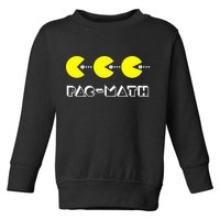 Funny Nerdy Pac Math Nom Retro Game Precalculus Math Teacher Toddler Sweatshirt