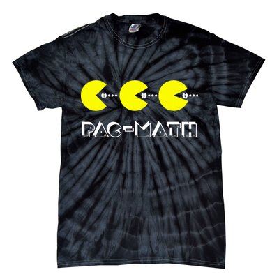 Funny Nerdy Pac Math Nom Retro Game Precalculus Math Teacher Tie-Dye T-Shirt