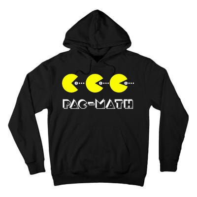 Funny Nerdy Pac Math Nom Retro Game Precalculus Math Teacher Tall Hoodie