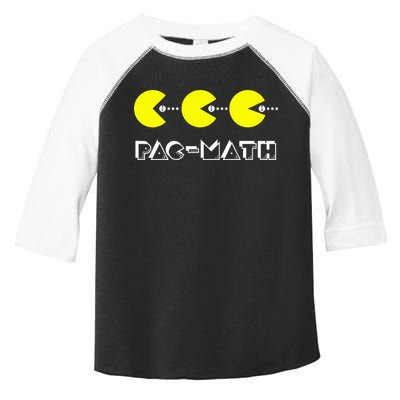 Funny Nerdy Pac Math Nom Retro Game Precalculus Math Teacher Toddler Fine Jersey T-Shirt