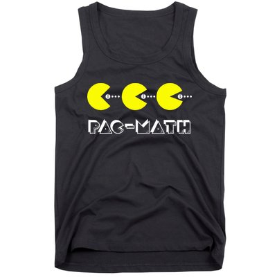 Funny Nerdy Pac Math Nom Retro Game Precalculus Math Teacher Tank Top