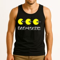 Funny Nerdy Pac Math Nom Retro Game Precalculus Math Teacher Tank Top