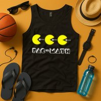 Funny Nerdy Pac Math Nom Retro Game Precalculus Math Teacher Tank Top