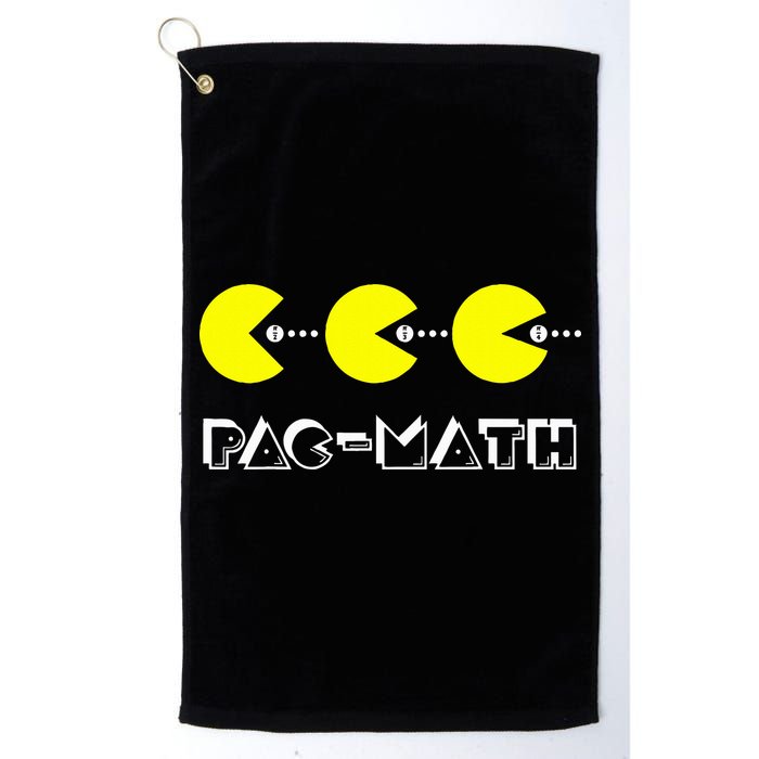 Funny Nerdy Pac Math Nom Retro Game Precalculus Math Teacher Golf Towel