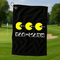 Funny Nerdy Pac Math Nom Retro Game Precalculus Math Teacher Golf Towel