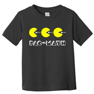Funny Nerdy Pac Math Nom Retro Game Precalculus Math Teacher Toddler T-Shirt
