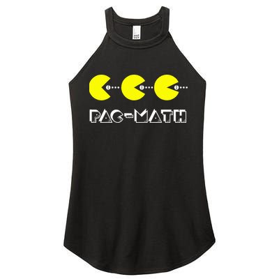 Funny Nerdy Pac Math Nom Retro Game Precalculus Math Teacher Women's Perfect Tri Rocker Tank