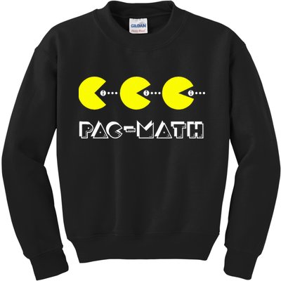 Funny Nerdy Pac Math Nom Retro Game Precalculus Math Teacher Kids Sweatshirt