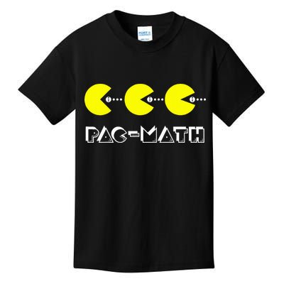 Funny Nerdy Pac Math Nom Retro Game Precalculus Math Teacher Kids T-Shirt