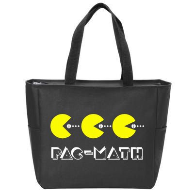 Funny Nerdy Pac Math Nom Retro Game Precalculus Math Teacher Zip Tote Bag