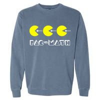Funny Nerdy Pac Math Nom Retro Game Precalculus Math Teacher Garment-Dyed Sweatshirt