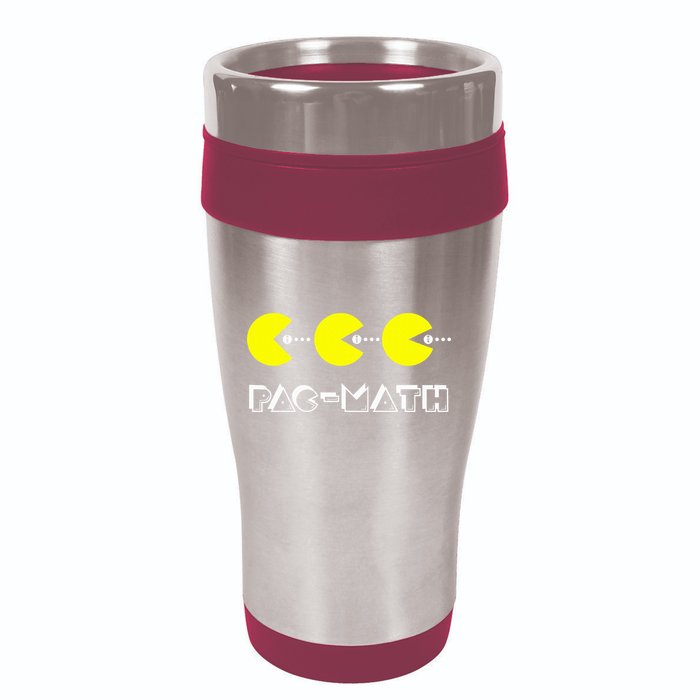 Funny Nerdy Pac Math Nom Retro Game Precalculus Math Teacher 16oz Travel Tumbler