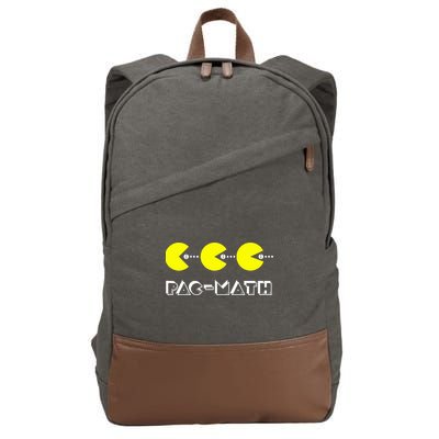 Funny Nerdy Pac Math Nom Retro Game Precalculus Math Teacher Cotton Canvas Backpack