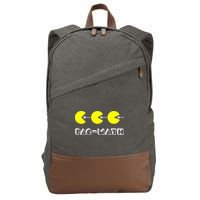 Funny Nerdy Pac Math Nom Retro Game Precalculus Math Teacher Cotton Canvas Backpack