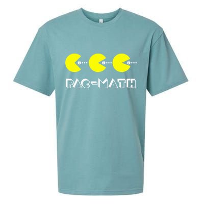 Funny Nerdy Pac Math Nom Retro Game Precalculus Math Teacher Sueded Cloud Jersey T-Shirt